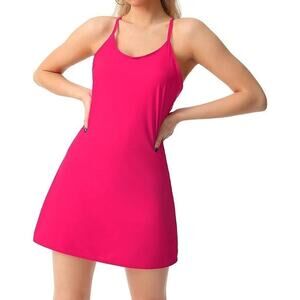 Outdoor Voices‎ Exercise Dress Xs Skort dress Under shorts hot Pink gym dress